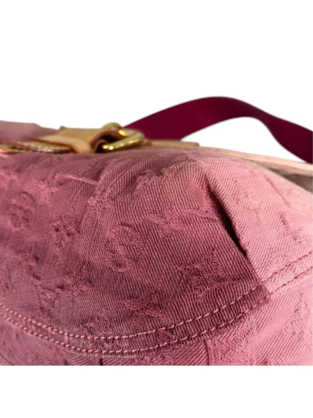 Louis Vuitton Sunray Handbag Monogram Denim Pink